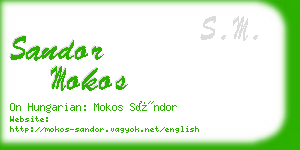 sandor mokos business card